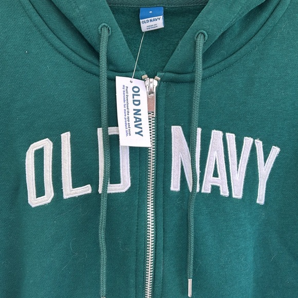 💚NEW Old Navy Logo Embroidered Full Zip French Terry Hoodie Sweatshirt sz Small - Picture 7 of 9
